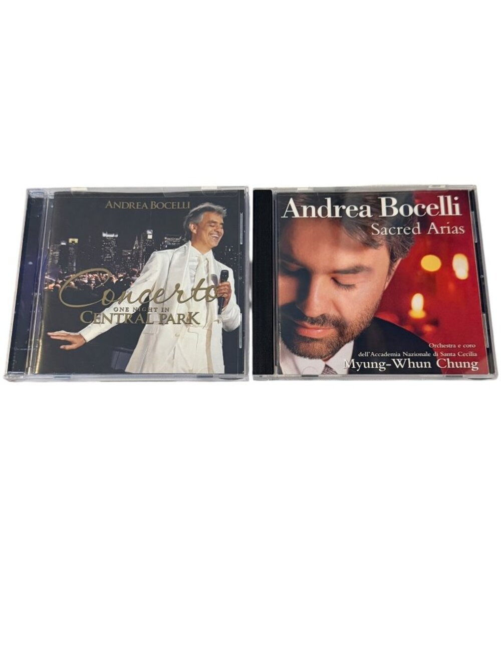 Andrea Bocelli CD Lot Concerto One Night in Central Park & Sacred Arias Classica